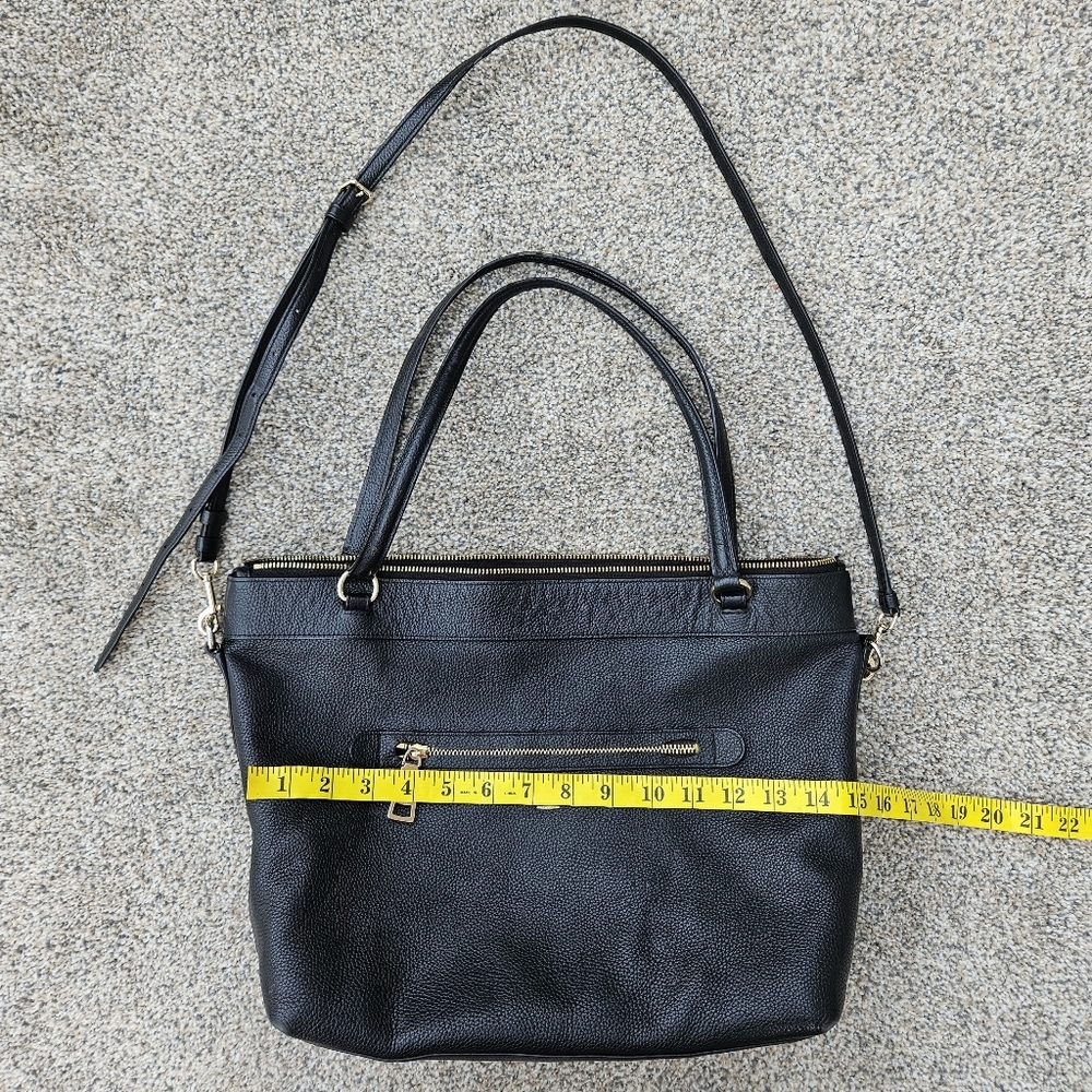Coach Black Leather Tote with Gold Hardware - Picture 12 of 16